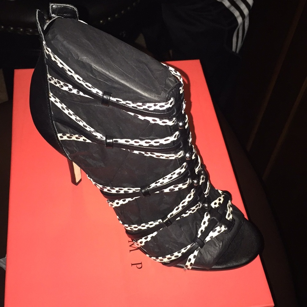 Ivanka Trump Snake Pattern Strappy Heels